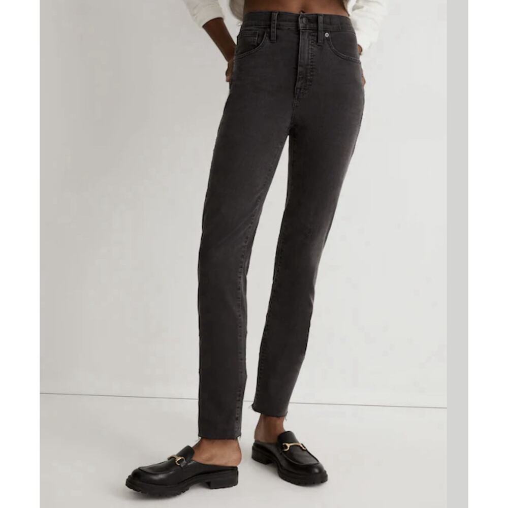 NWT Madewell Stovepipe Jeans Raw-Hem Edition Banberry Wash Women’s Size 32 $128